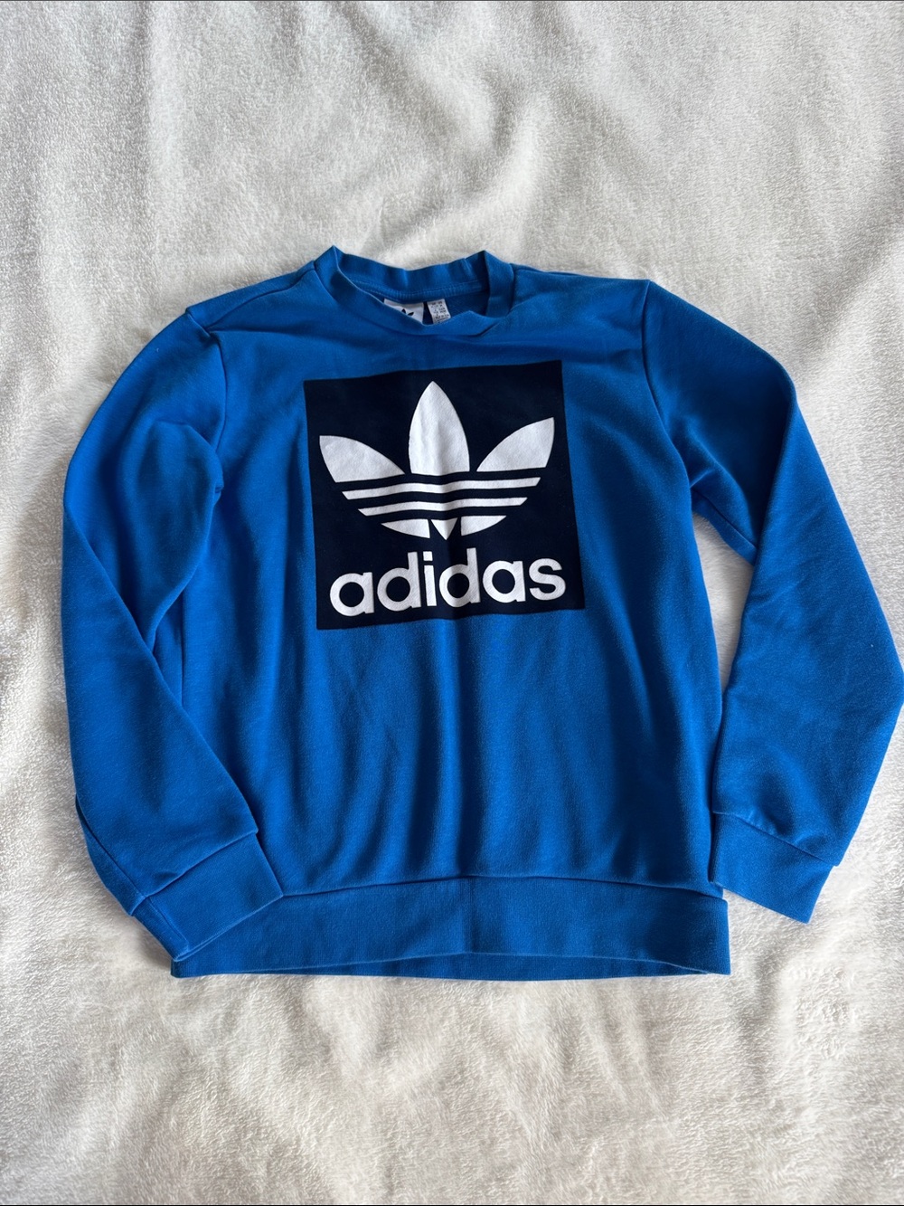 Like new Adidas Blue Trefoil Logo Sweatshirt